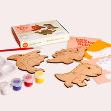 Load image into Gallery viewer, Craft Kit - Paint Your Own Wooden Dinosaurs Craft Kit - Painting Set - Let's Make & Do