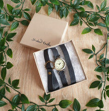 Load image into Gallery viewer, Leather Wrap Watch - Shadow Crafts - gift idea - recycled leather
