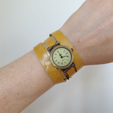 Load image into Gallery viewer, Leather Wrap Watch - Shadow Crafts - gift idea - recycled leather