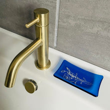 Load image into Gallery viewer, Fused Glass Birth Flower range - Glass Soap Dish - Twice Fired