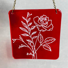 Load image into Gallery viewer, Fused Glass Birth Flower range - Hanging Decoration - Twice Fired