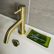 Load image into Gallery viewer, Fused Glass Birth Flower range - Glass Soap Dish - Twice Fired