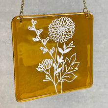 Load image into Gallery viewer, Fused Glass Birth Flower range - Hanging Decoration - Twice Fired