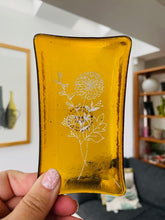 Load image into Gallery viewer, Fused Glass Birth Flower range - Glass Soap Dish - Twice Fired