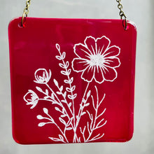 Load image into Gallery viewer, Fused Glass Birth Flower range - Hanging Decoration - Twice Fired