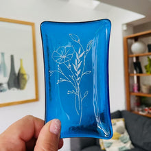 Load image into Gallery viewer, Fused Glass Birth Flower range - Glass Soap Dish - Twice Fired