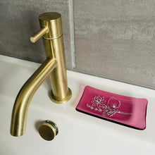 Load image into Gallery viewer, Fused Glass Birth Flower range - Glass Soap Dish - Twice Fired