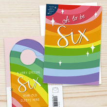 Load image into Gallery viewer, Oh to be Six – 6th Birthday Milestone Card - Crafty Project and Greetings Card - Two For Joy Illustration