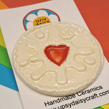 Load image into Gallery viewer, Ceramic Magnet - Jammie Dodger Biscuit - Upsydaisy Craft
