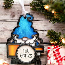 Load image into Gallery viewer, Drum playing Gonk Festive Hanging Decoration - Wooden ornament - Different Colours - The Crafty Little Fox