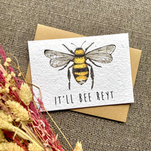 Load image into Gallery viewer, Wildflower Seed Plantable Greetings Card - It'll Bee Reyt - Bees - Yorkshire Greetings -HD Designs