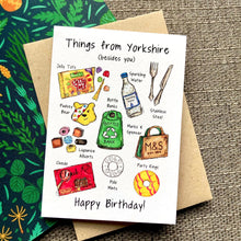Load image into Gallery viewer, Yorkshire Inventions Greetings Card - Things from Yorkshire Birthday Card - HD Designs