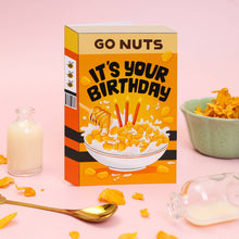 Load image into Gallery viewer, Greetings Card - Go Nuts Honey Retro Cereal Box Birthday Card - Ricicle