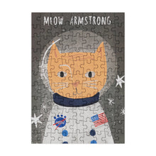Load image into Gallery viewer, Mini Jigsaw Puzzle - Meow Armstrong - Cat Puns - 99 Piece Mini Jigsaw Puzzle - Neil Armstrong - Happily Puzzles