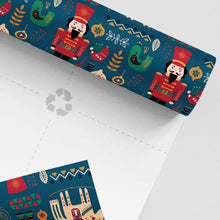 Load image into Gallery viewer, Nutcracker Wrapping Paper and Matching Gift Tags Pack - 3 Sheet and Tag Pack - Recycled, sustainable & eco-friendly Gift Wrapping - Curlicue
