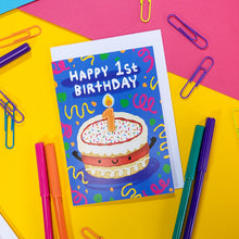 Load image into Gallery viewer, Greetings Card - Happy 1st Birthday - The Playful Indian