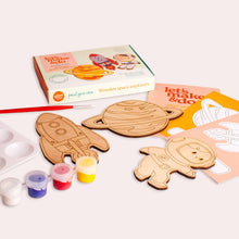 Load image into Gallery viewer, Crafting Kit for Kids - Paint Your Own Wooden Space Explorers Craft Kit - Let's Make & Do