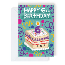 Load image into Gallery viewer, Kids Greetings Card - Happy 6th Birthday - The Playful Indian