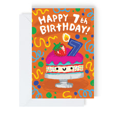 Load image into Gallery viewer, Kids Greetings Card - Happy 7th Birthday - The Playful Indian