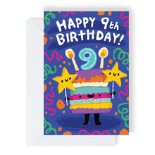 Load image into Gallery viewer, Kids Greetings Card - Happy 9th Birthday - The Playful Indian