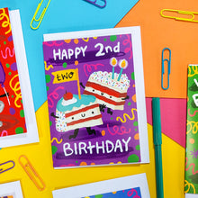 Load image into Gallery viewer, Greetings Card - Happy 2nd Birthday - The Playful Indian