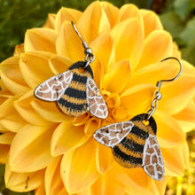 Load image into Gallery viewer, Bee Hook Earrings - Natural Cork Jewellery - Incorknito Designs