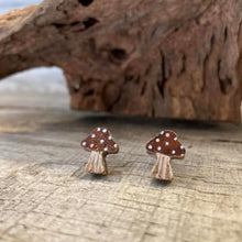 Load image into Gallery viewer, Toadstool Stud Earrings - Natural Cork Jewellery - Incorknito Designs