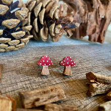 Load image into Gallery viewer, Toadstool Stud Earrings - Natural Cork Jewellery - Incorknito Designs