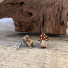 Load image into Gallery viewer, Toadstool Stud Earrings - Natural Cork Jewellery - Incorknito Designs