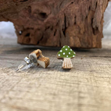 Load image into Gallery viewer, Toadstool Stud Earrings - Natural Cork Jewellery - Incorknito Designs