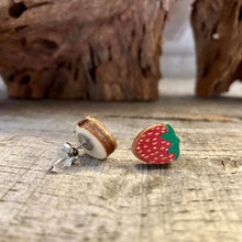 Load image into Gallery viewer, Strawberry Stud Earrings - Natural Cork Jewellery - Incorknito Designs