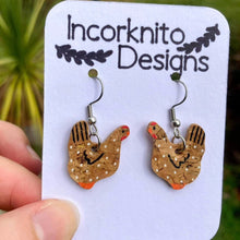Load image into Gallery viewer, Chickens Hook Earrings - Natural and White - Natural Cork Jewellery - Incorknito Designs