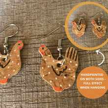 Load image into Gallery viewer, Chickens Hook Earrings - Natural and White - Natural Cork Jewellery - Incorknito Designs