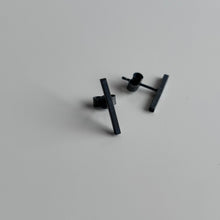 Load image into Gallery viewer, Silver Bar Studs - Oxidised - Sterling Silver - Gemma Fozzard