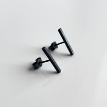 Load image into Gallery viewer, Silver Bar Studs - Oxidised - Sterling Silver - Gemma Fozzard