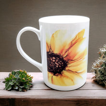 Load image into Gallery viewer, Mug - Sunflower - Nichol Stokes Designs - Alcohol Ink Artwork