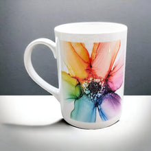 Load image into Gallery viewer, Mug - Rainbow Flower - Nichol Stokes Designs - Alcohol Ink Artwork