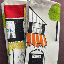 Load image into Gallery viewer, Fabric Napkin Set of 2 - Local Shops Print - Kitsch-Ina