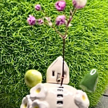 Load image into Gallery viewer, Miniature Ceramic House - Dried Flower holder - Strawberry Lane Studio