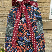 Load image into Gallery viewer, Half Apron - Night time Farm - Kitsch-ina - Retro style organic cotton pinny