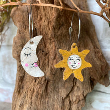 Load image into Gallery viewer, Sun and Moon Hoop Earrings - Natural Cork Jewellery - Incorknito Designs