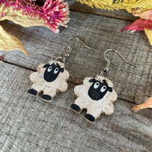 Load image into Gallery viewer, Sheep Hook Earrings - Natural Cork Jewellery - Incorknito Designs