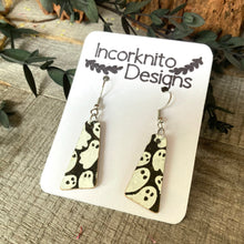 Load image into Gallery viewer, Ghost Abstract Hook Earrings - Natural Cork Jewellery - Incorknito Designs
