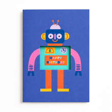 Load image into Gallery viewer, Greetings Card - Robot Birthday Card - Die Cut - Rumble Cards