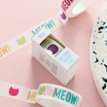 Load image into Gallery viewer, Colourful cat washi tape - Bullet Journal / scrapbooking tape - Purple Tree Designs