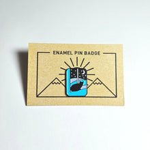 Load image into Gallery viewer, Cat Enamel Pin Badge - Night time - Or8 Design