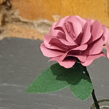 Load image into Gallery viewer, Paper Rose - Hand Rolled Paper Rose - Dark Pink - Flowers by Laurzy