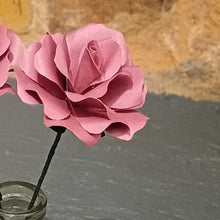 Load image into Gallery viewer, Paper Rose - Hand Rolled Paper Rose - Dark Pink - Flowers by Laurzy