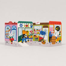 Load image into Gallery viewer, Greetings Card - Independent Shopping Street Big Concertina Card - Studio Boketto