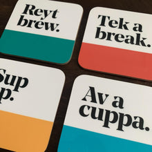 Load image into Gallery viewer, Coaster Set - Yorkshire Sayings - Set of 4 - JAM Artworks
